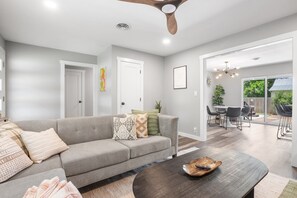 House, 3 Bedrooms | Living area | Smart TV - Zander Haus 3 Bedroom Home by RedAwning (Fredericksburg)