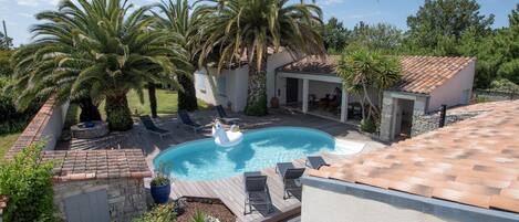 A heated pool