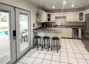 Fridge, microwave, oven, stovetop - Shawnee Shack! POOL - 4 Bedroom  - Heated Pool! 1 MILE from BEACH! (Pinellas County)