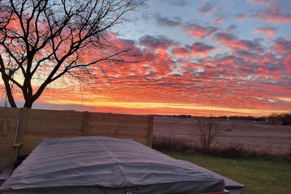 Enjoy Sunsets in private from inside this Swim Spa
