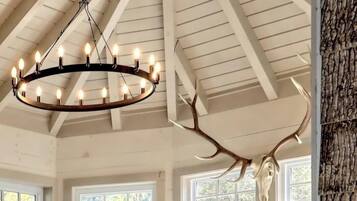 智能電視、壁爐、書籍