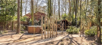Amazing wellness facilities in the large private forest garden of this property!