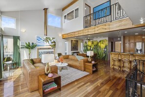 Smart TV, fireplace, video games, books