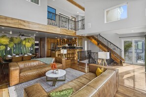 Smart TV, fireplace, video games, books