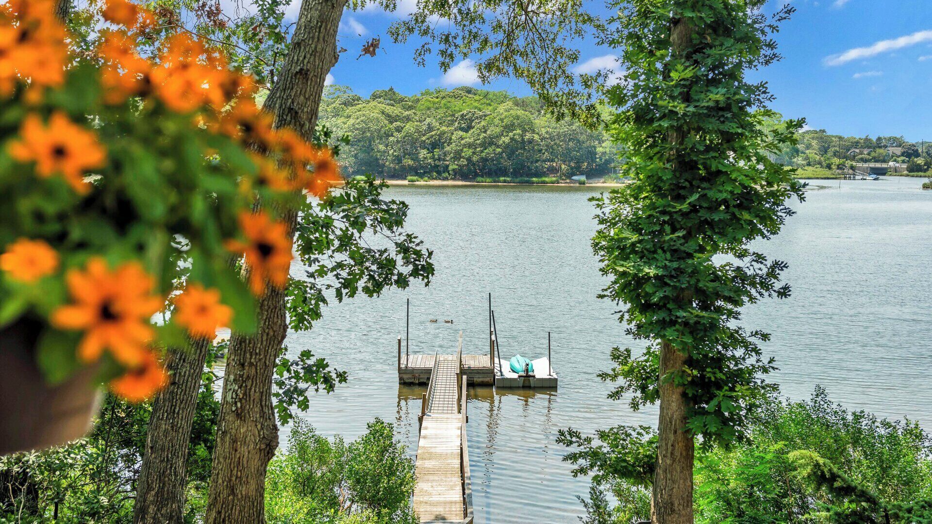 BEACHY WATERFRONT HOME WITH DIRECT ACCESS TO PECONIC BAY AND PRIVATE DOCK,...