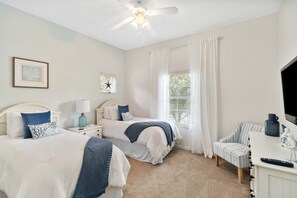2 bedrooms, iron/ironing board, travel crib, WiFi