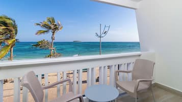 Superior kamer, uitzicht op zee | Luxe beddengoed, beddengoed