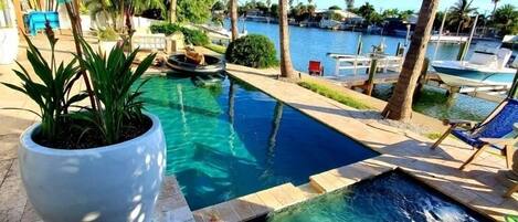 A heated pool