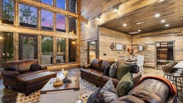 Televisión y chimenea