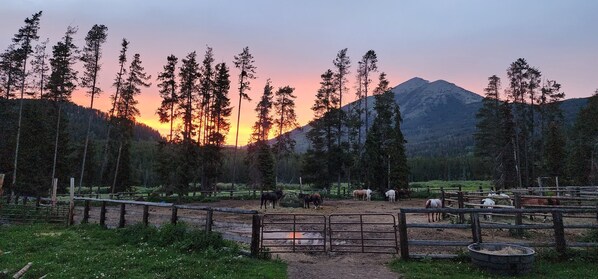 Front of property – evening/night - Bear Creek Guest Ranch (Essex)