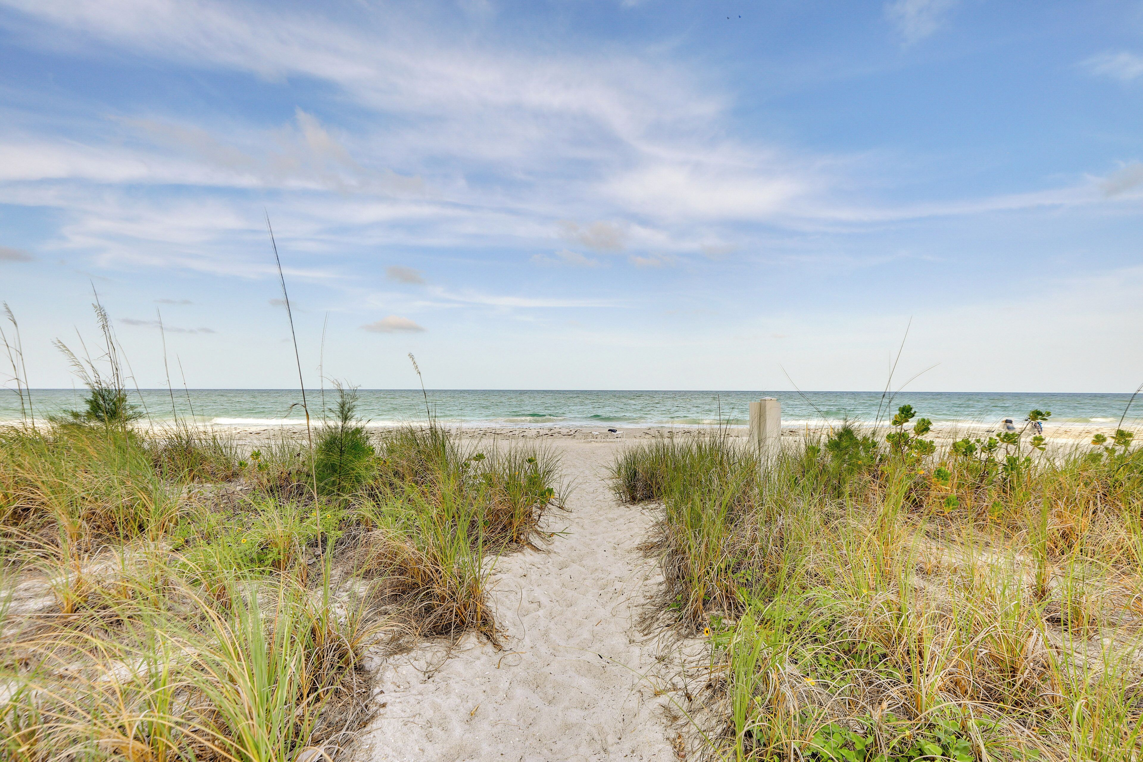 Vlak bij het strand