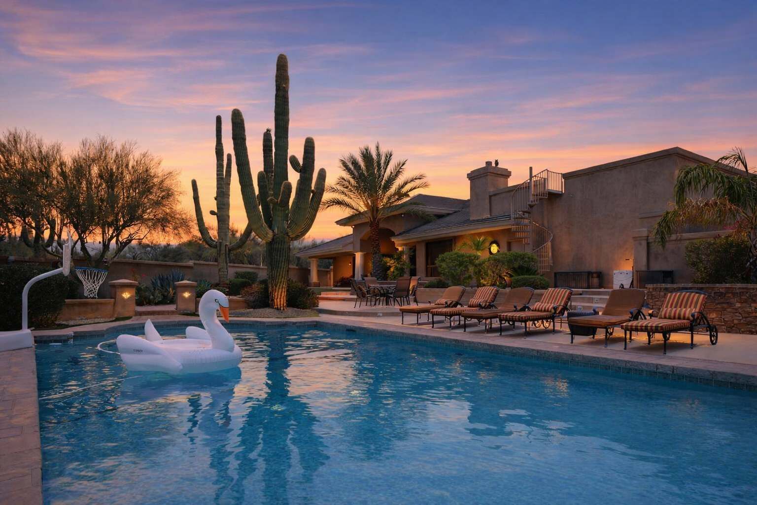 A heated pool