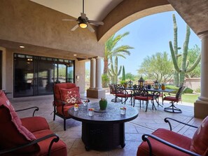 Outdoor dining - Valley View Villa - Pool Heat Avail - Large Yard! (Scottsdale)