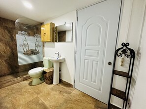 Towels, soap, toilet paper
