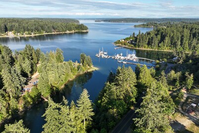 Pet/Family Friendly Getaway w/ Rainier and Marina Views Spacious Outdoor Space