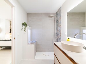 Shower, hair dryer