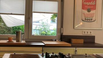 Fridge, oven, stovetop, dishwasher