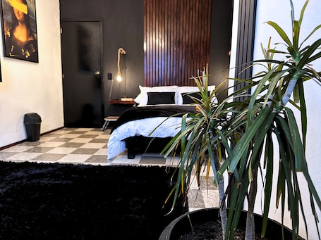 時尚開放式套房 | 埃及棉床單、高級寢具、羽絨被、Select Comfort 床墊