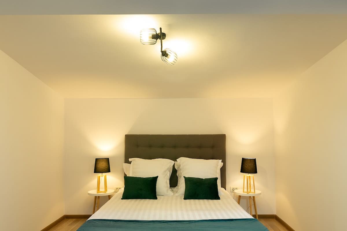 Appartement, 2 slaapkamers | 1 slaapkamer, hypoallergeen beddengoed, een laptopwerkplek