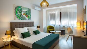 Habitació doble Deluxe | 1 dormitori i roba de llit hipoal·lergògena