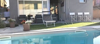 Casa de vacaciones 'Chalet Al Mare' con piscina privada, jardín privado y aire acondicionado