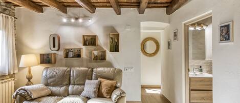 TV, fireplace, DVD player, streaming services