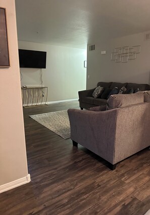 Living area - A place away from home awaits you. Family size, nice and cozy. (Grove)
