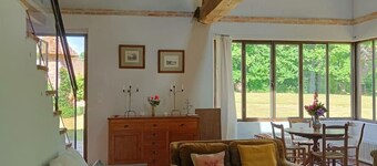 Charming 18th Century House in Sologne with Private Park, Lake, and Fireplace