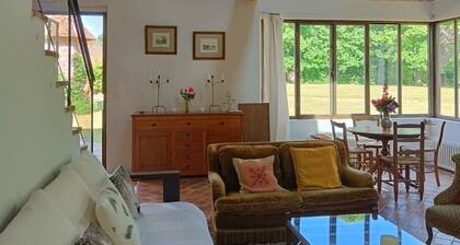 Charming 18th Century House in Sologne with Private Park, Lake, and Fireplace