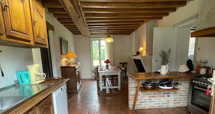 Charming 18th Century House in Sologne with Private Park, Lake, and Fireplace