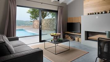 Smart TV, caminetto, tavolo da ping pong