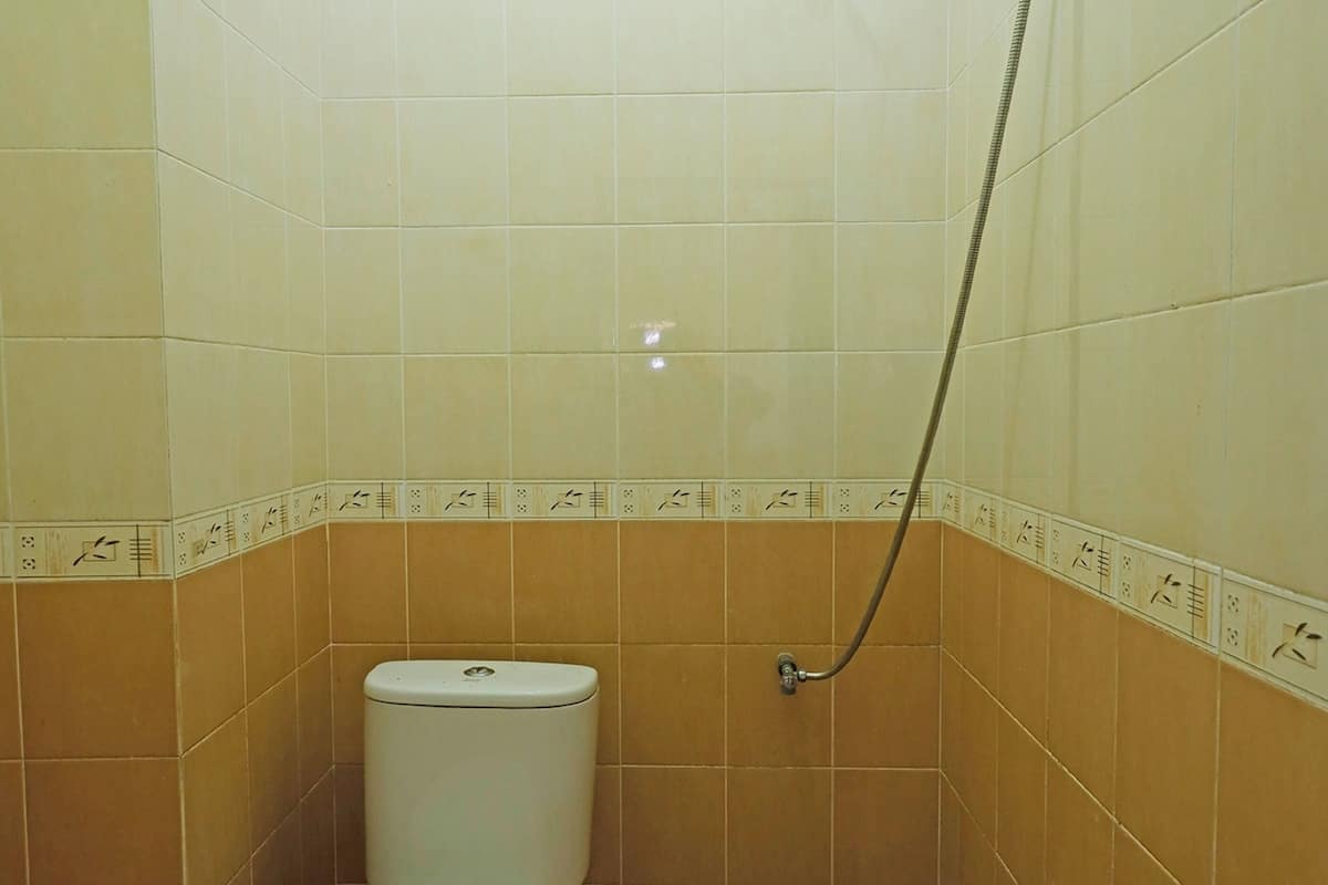 standard double room | bathroom | shower, towels