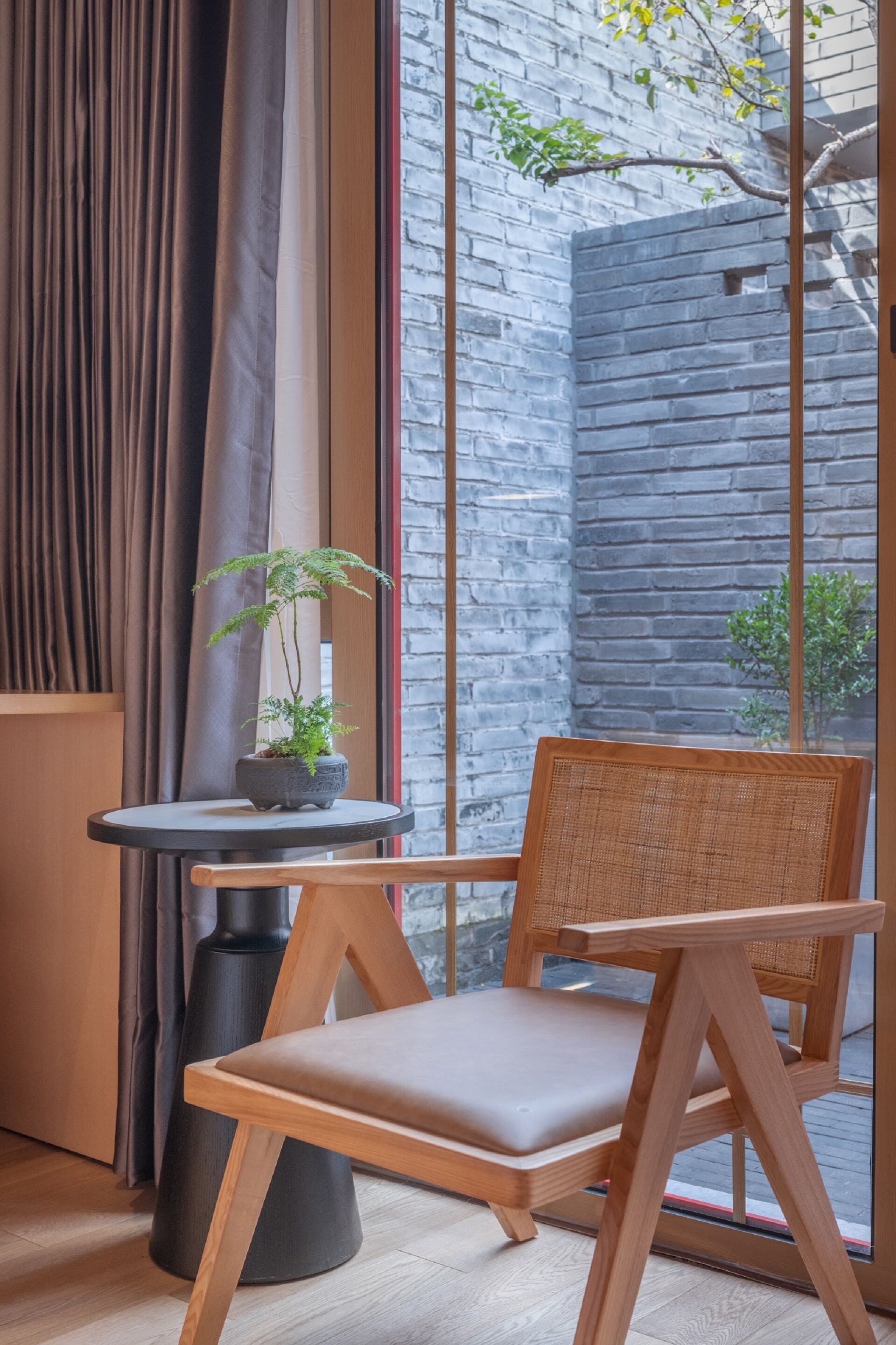 Deluxe Double Room With Private Patio | Living area | Heated floors, computer monitors, printers