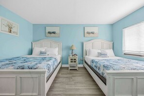 2 bedrooms, iron/ironing board, travel cot, WiFi