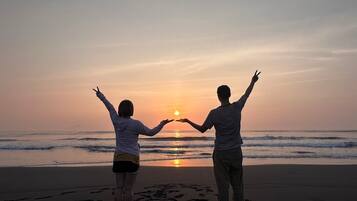 Beach nearby, black sand