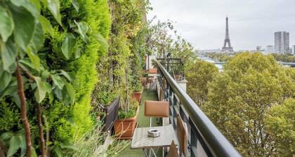 Appartement ensoleillé, végétal et spacieux avec vue