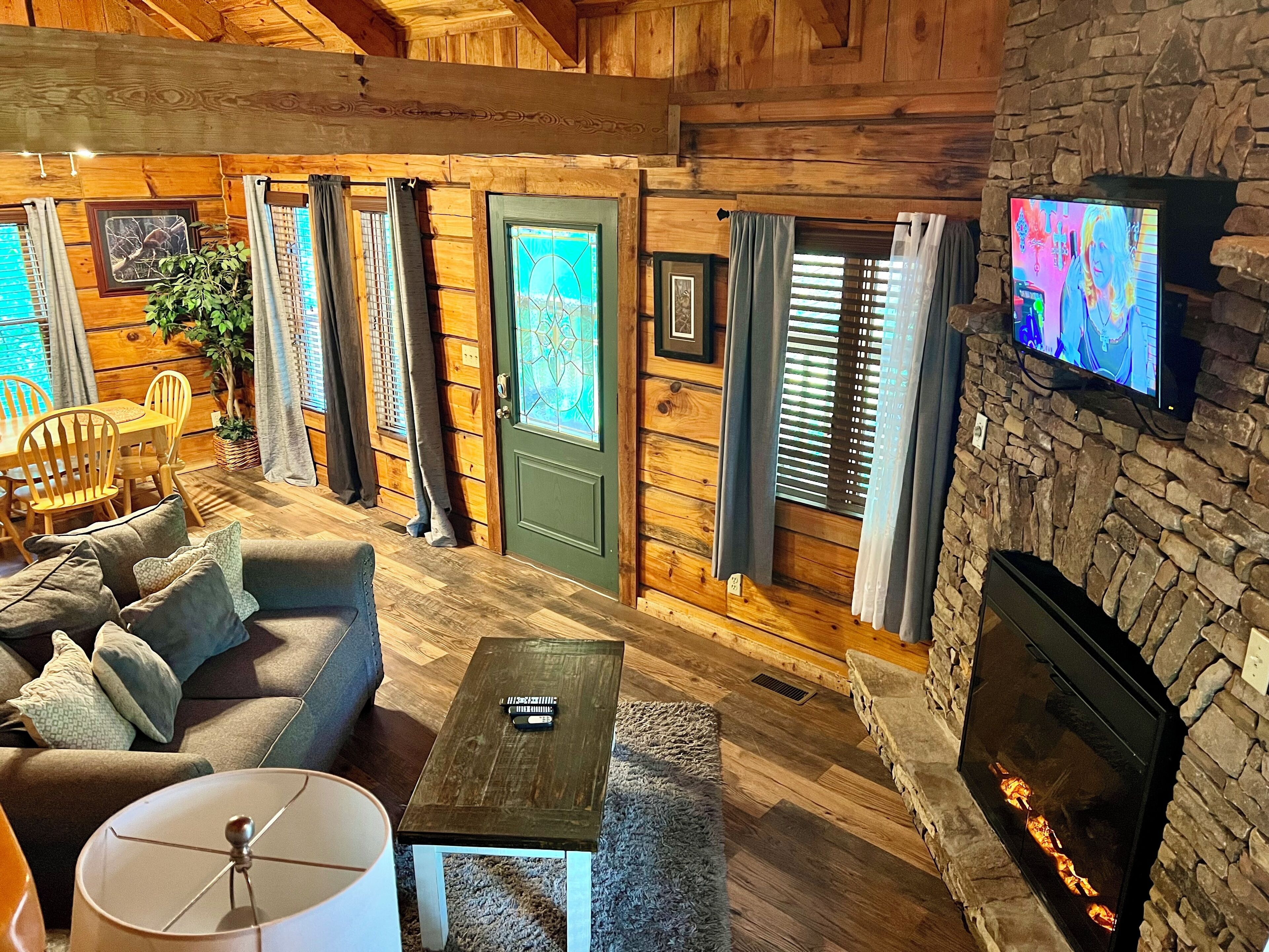 TV connectée, cheminée