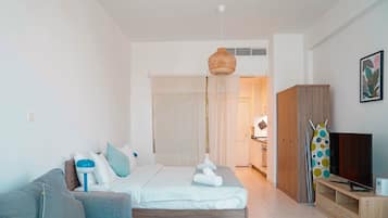 Apartamento (0 Bedroom) | Área de estar | TV de plasma