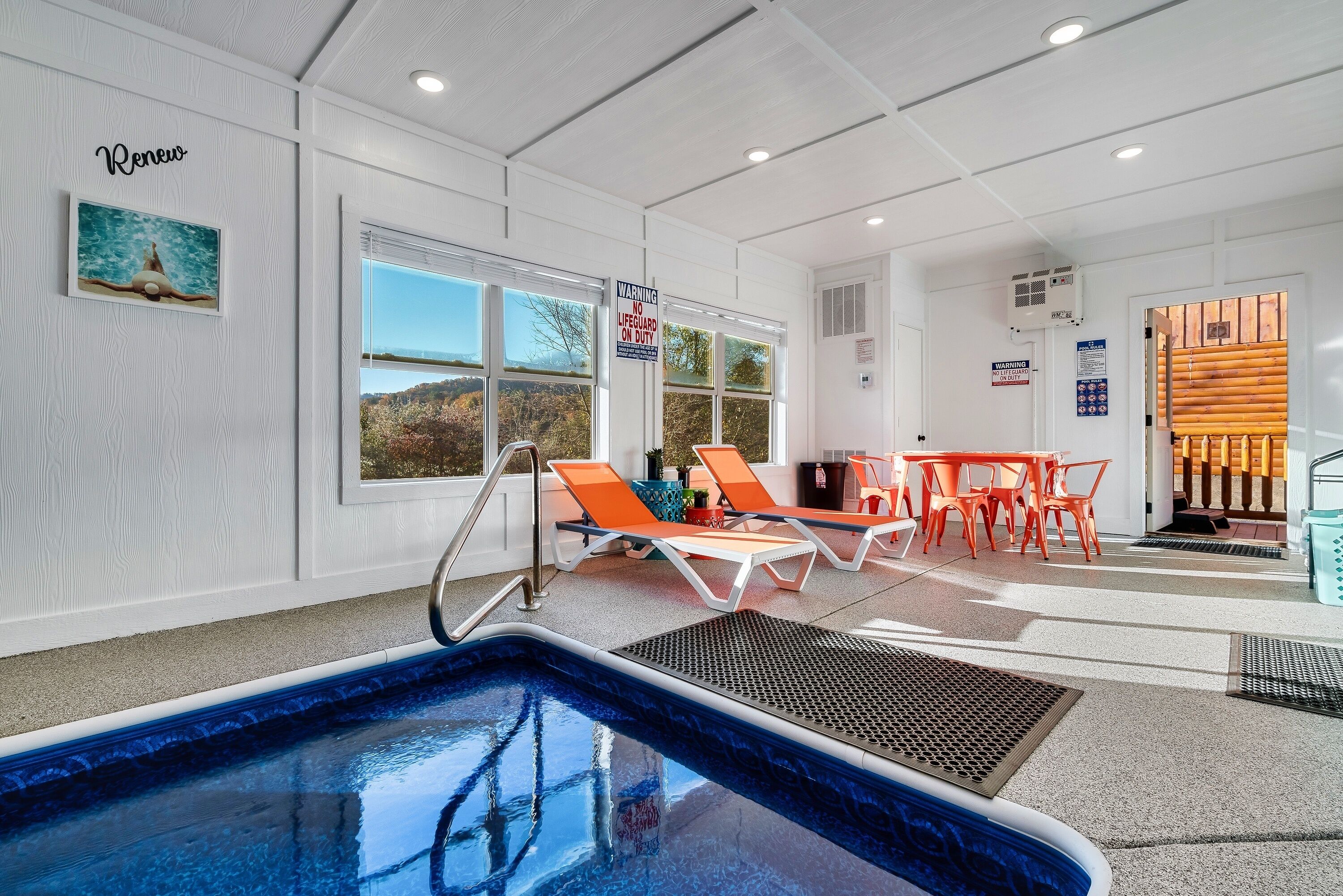 Indoor pool, a heated pool