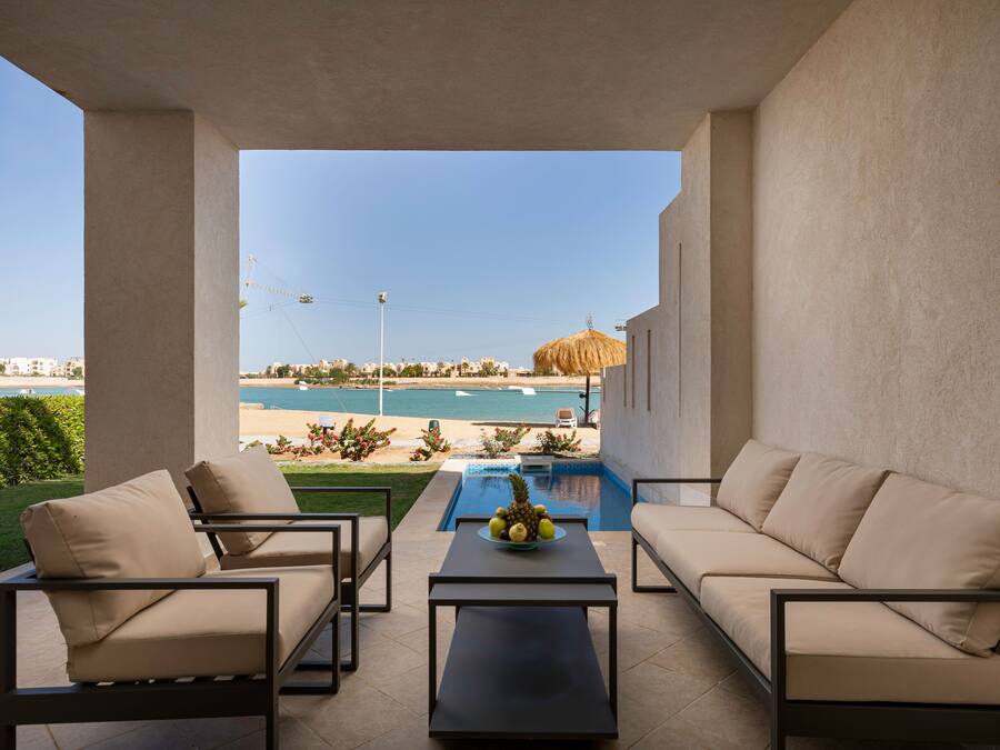 Executive-Suite, Blick auf die Lagune | Terrasse/Patio