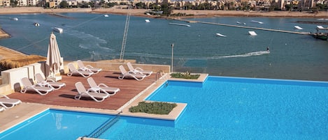 Indoor pool, outdoor pool