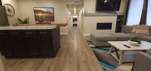 TV, fireplace - F1&F4: Sage Creek 2 Unit Rental - Pool | Hot Tubs (Moab)
