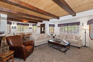 TV, fireplace, offices
