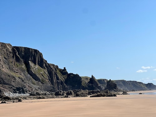 Coombe View Cornwall Holiday Lodge Near Bude. Sea Views. Large Patio Sleeps 6.