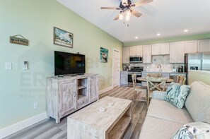 Living area - 391 S Fletcher Ave D 1 Bedroom Condo by RedAwning (Fernandina Beach)