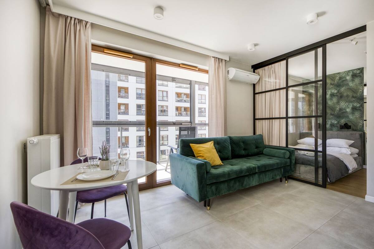Appartement, airconditioning, uitzicht op de stad | Woonruimte | Flatscreentelevisie