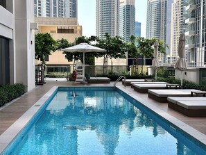 Outdoor pool - Lux BnB Act-1 Tower I Boulevard Views (Dubai)