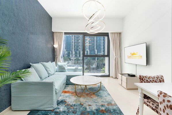 Living area - Lux BnB Act-1 Tower I Boulevard Views (Dubai)