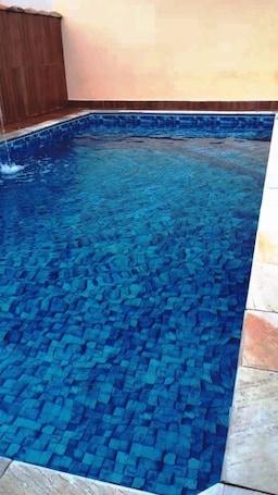 Indoor pool. Cozy House, With Large Pool and Waterfall
