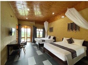 Premium bedding, minibar, individually furnished, desk - Ha Giang Wings Bungalow (Ha Giang)